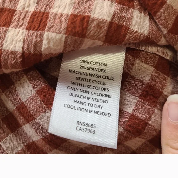 #100 NWOT Treasure & Bond Gingham Checkered Top - Picture 7 of 11